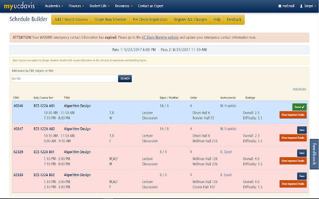 UC Davis Schedule Helper chrome谷歌浏览器插件_扩展第3张截图