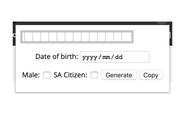 SA ID Number Tools chrome谷歌浏览器插件_扩展第1张截图