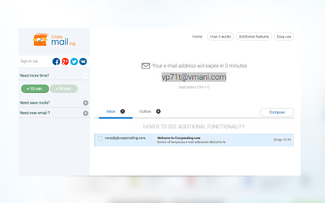 Disposable Temporary E-Mail Address chrome谷歌浏览器插件_扩展第4张截图