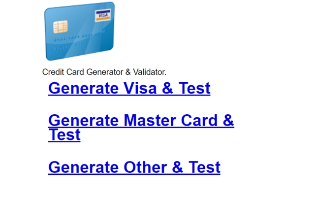 Credit Card Generator chrome谷歌浏览器插件_扩展第1张截图