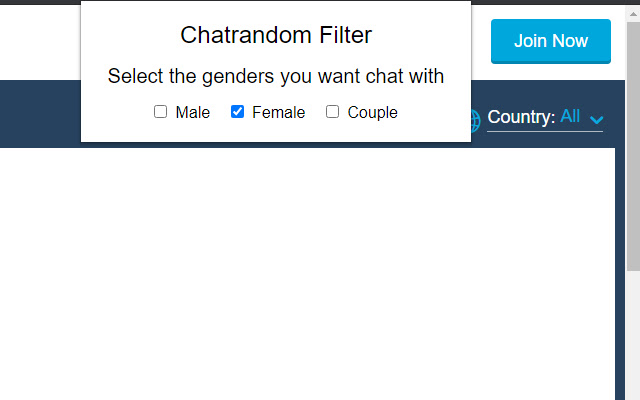 Chatrandom Filter chrome谷歌浏览器插件_扩展第1张截图