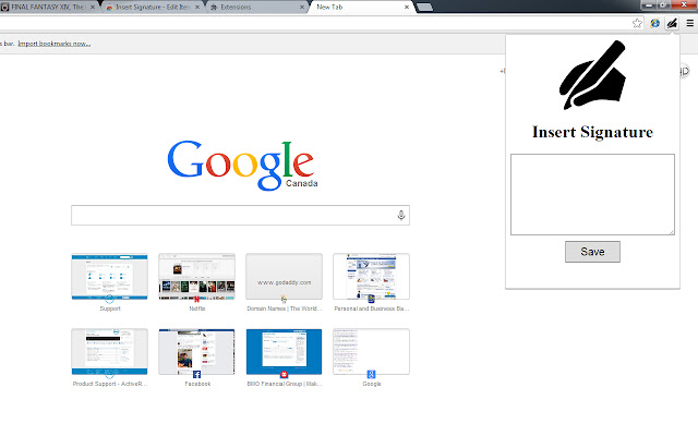 Insert Signature chrome谷歌浏览器插件_扩展第1张截图
