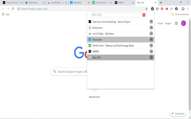 List All Tabs chrome谷歌浏览器插件_扩展第2张截图