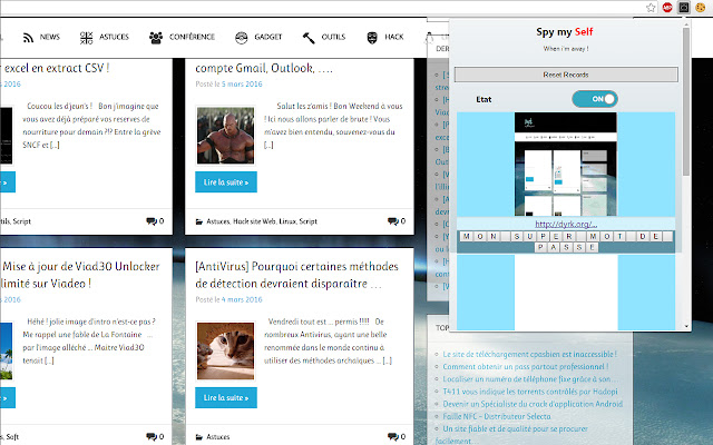 SpyMySelf chrome谷歌浏览器插件_扩展第1张截图