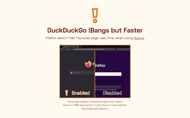 DuckDuckGo !bangs but Faster chrome谷歌浏览器插件_扩展第1张截图