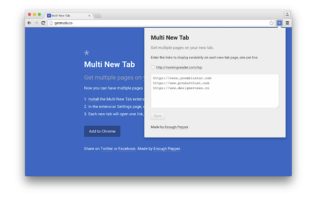 Multi New Tab chrome谷歌浏览器插件_扩展第2张截图