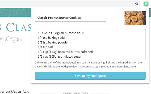 FoodSpace chrome谷歌浏览器插件_扩展第1张截图