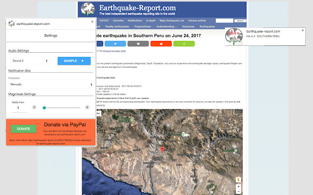 earthquake-report.com chrome谷歌浏览器插件_扩展第1张截图