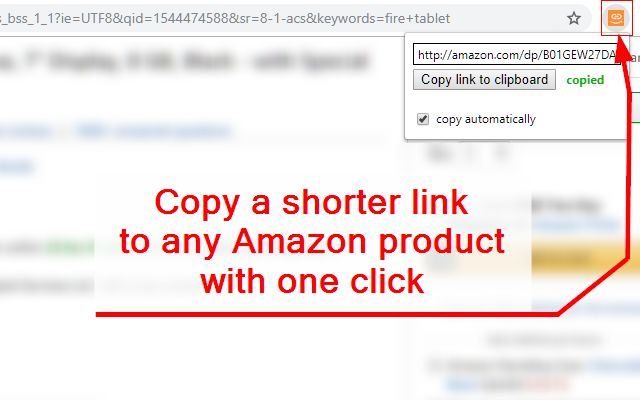 Amazon Product Link Shortener chrome谷歌浏览器插件_扩展第2张截图