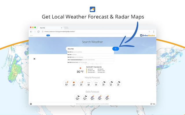 Online Weather chrome谷歌浏览器插件_扩展第2张截图