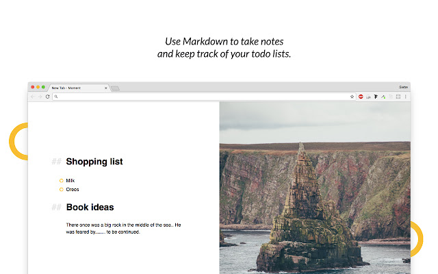 Moment - New Tab Markdown notes & task list chrome谷歌浏览器插件_扩展第2张截图