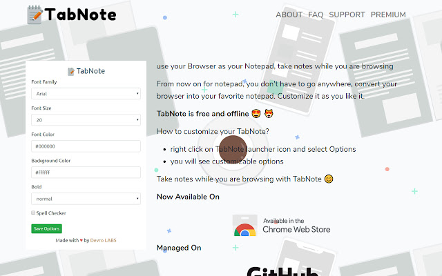 TabNote chrome谷歌浏览器插件_扩展第1张截图