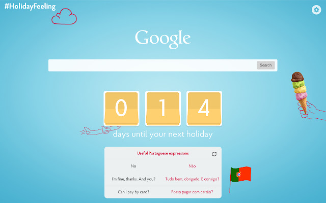 #HolidayFeeling Countdown chrome谷歌浏览器插件_扩展第1张截图