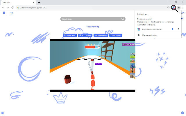Hurry Pen Game New Tab chrome谷歌浏览器插件_扩展第2张截图