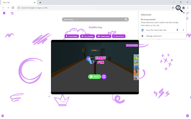 Hurry Pen Game New Tab chrome谷歌浏览器插件_扩展第4张截图
