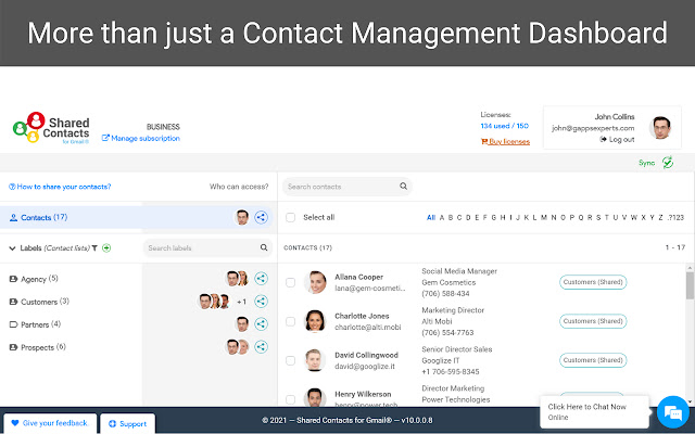 Share Google Contacts with Shared Contacts® chrome谷歌浏览器插件_扩展第1张截图