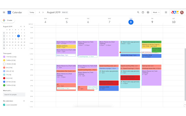 Google Calendar Time Spent chrome谷歌浏览器插件_扩展第1张截图