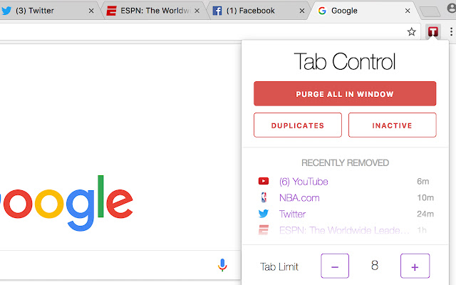 Tab Control chrome谷歌浏览器插件_扩展第2张截图