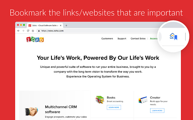 Zoho Mail Bookmarks chrome谷歌浏览器插件_扩展第1张截图