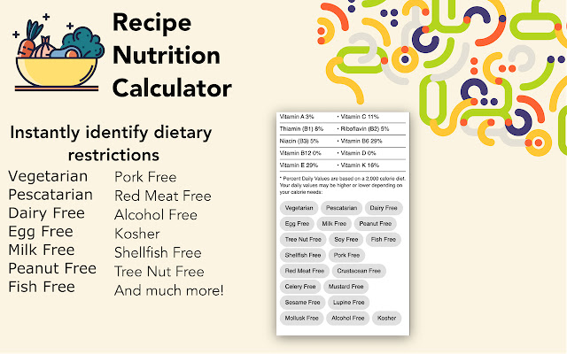 Recipe Nutrition Calculator chrome谷歌浏览器插件_扩展第4张截图