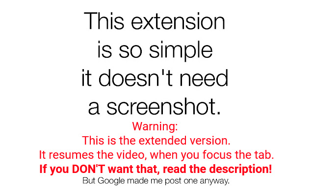 Stop Autoplay for Youtube™ Extended chrome谷歌浏览器插件_扩展第1张截图