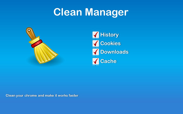 Clean Manager - History & Cache Cleaner chrome谷歌浏览器插件_扩展第1张截图