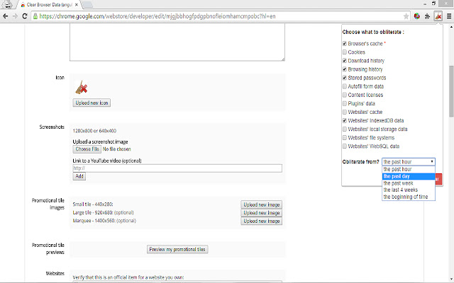 Clear Browser Data chrome谷歌浏览器插件_扩展第1张截图