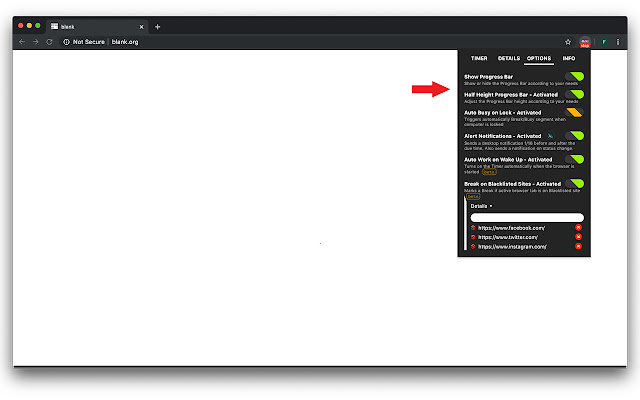 Worktime Progressbar & Timer chrome谷歌浏览器插件_扩展第2张截图