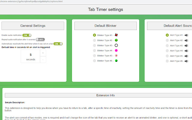 Tab timer alert chrome谷歌浏览器插件_扩展第5张截图