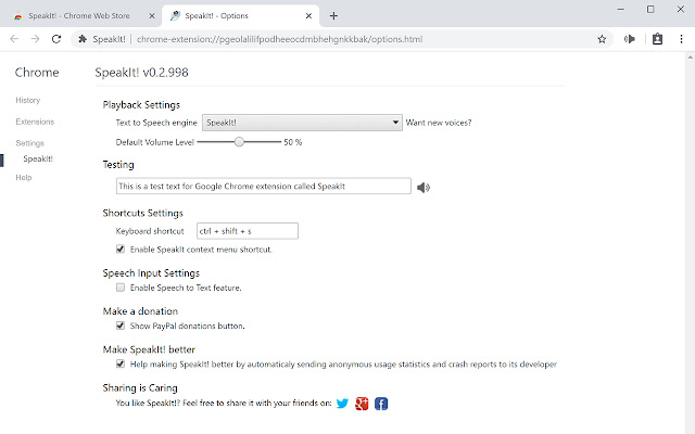 SpeakIt! - Text to speech for Chrome chrome谷歌浏览器插件_扩展第3张截图