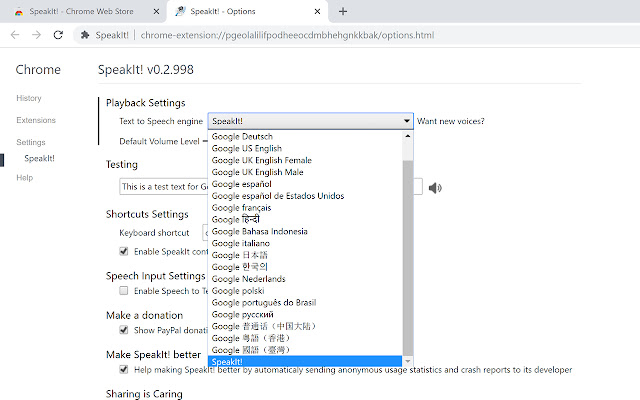 SpeakIt! - Text to speech for Chrome chrome谷歌浏览器插件_扩展第4张截图