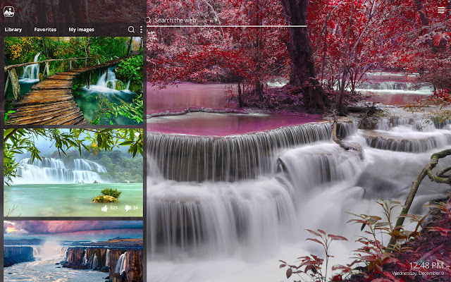 My Waterfalls HD Wallpapers New Tab Theme chrome谷歌浏览器插件_扩展第2张截图