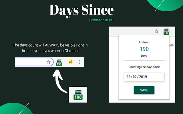 Days Since (Days Count) chrome谷歌浏览器插件_扩展第1张截图