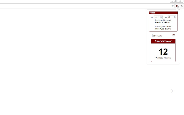 CalendarWeek chrome谷歌浏览器插件_扩展第2张截图
