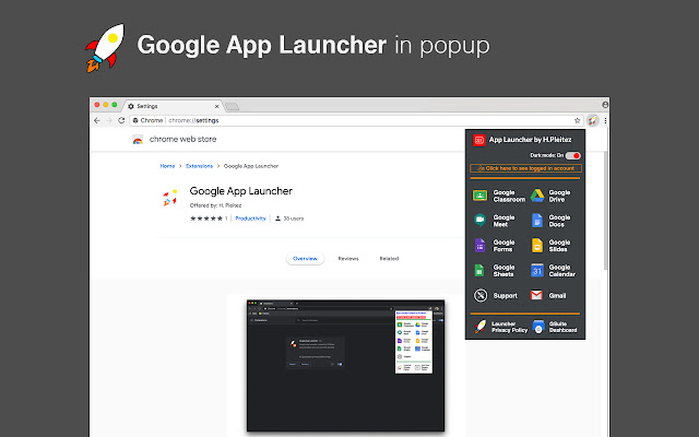 Google App Launcher chrome谷歌浏览器插件_扩展第2张截图