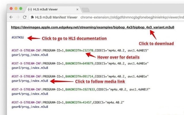 HLS + MPEG-DASH Manifest File Viewer chrome谷歌浏览器插件_扩展第2张截图