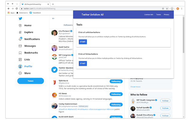 Unfollow all followers for Twitter chrome谷歌浏览器插件_扩展第1张截图