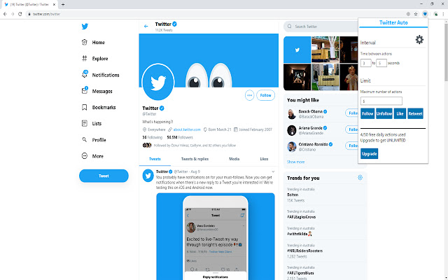 Twitter Auto chrome谷歌浏览器插件_扩展第2张截图