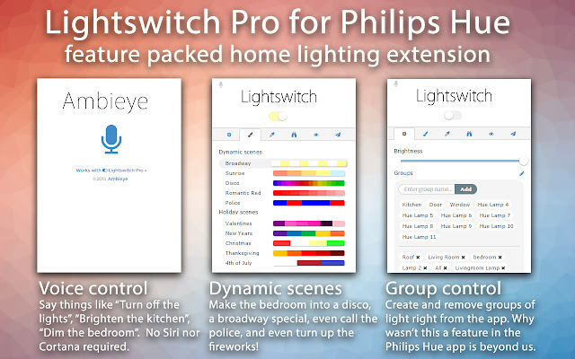 Lightswitch Pro for Philips Hue chrome谷歌浏览器插件_扩展第2张截图