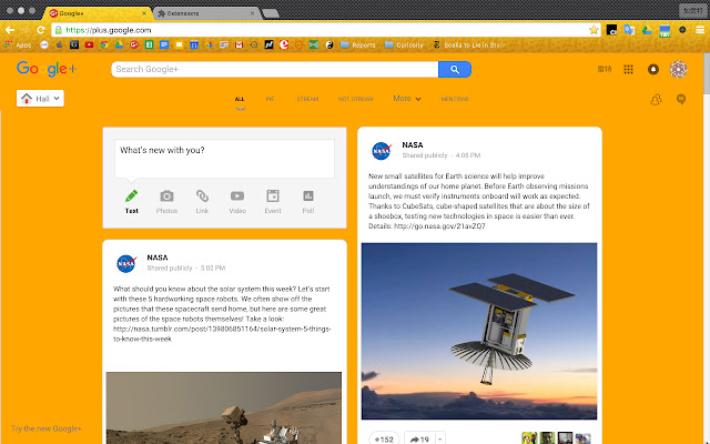 Google+ Theme chrome谷歌浏览器插件_扩展第2张截图