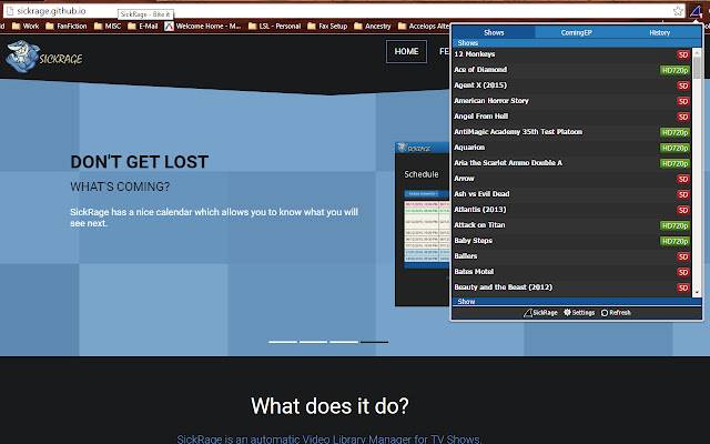 SickRageConnect chrome谷歌浏览器插件_扩展第1张截图