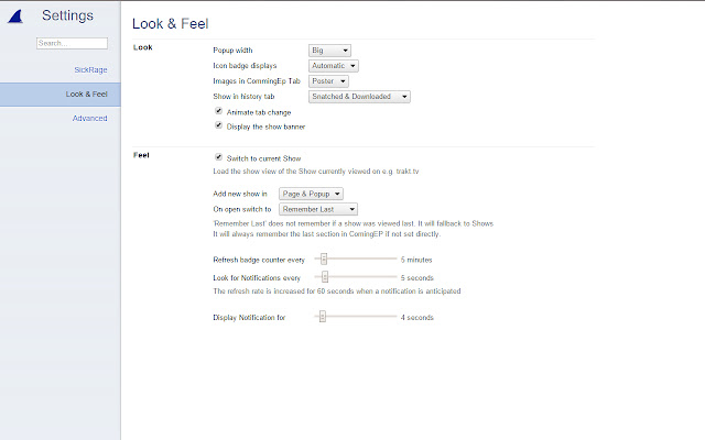 SickRageConnect chrome谷歌浏览器插件_扩展第3张截图