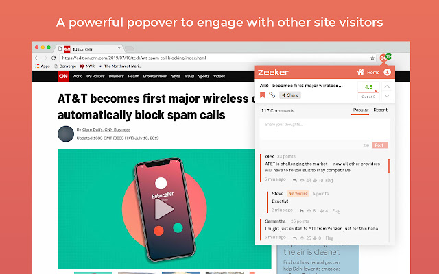 Zeeker: On-site Discussions, Simplified chrome谷歌浏览器插件_扩展第2张截图