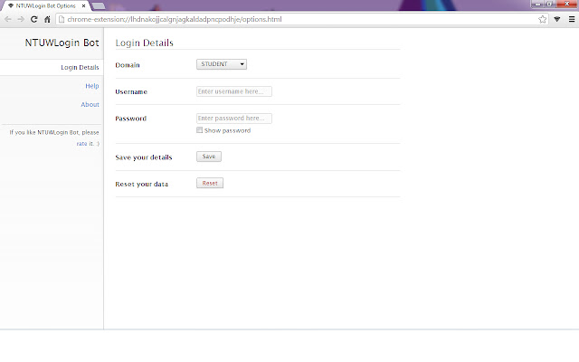 NTUWLogin Bot chrome谷歌浏览器插件_扩展第4张截图