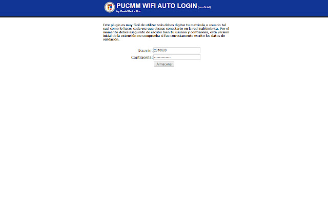 PUCMM WIFI Auto Login chrome谷歌浏览器插件_扩展第1张截图