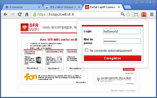 SFR / NEUF Hotspot AutoFill chrome谷歌浏览器插件_扩展第1张截图