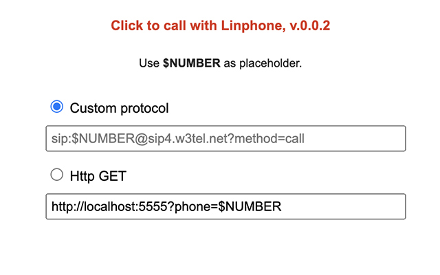 Click to call with Linphone chrome谷歌浏览器插件_扩展第1张截图