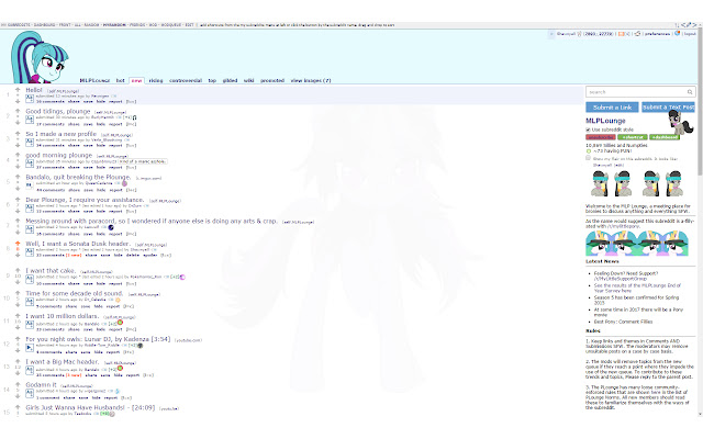 MLPLounge Sonata Dusk Theme chrome谷歌浏览器插件_扩展第1张截图