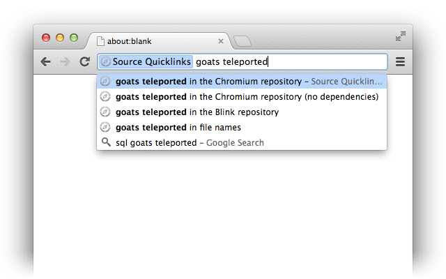 Source Quicklinks chrome谷歌浏览器插件_扩展第2张截图