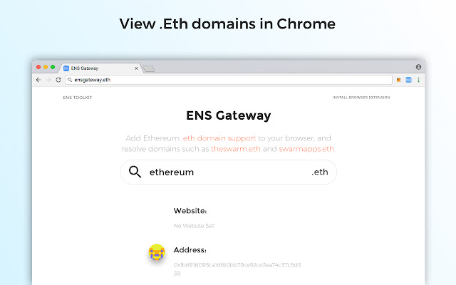 ENS Gateway: .Eth Domain Browser for Ethereum chrome谷歌浏览器插件_扩展第1张截图